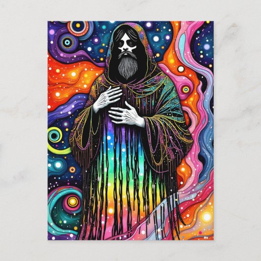 Carte Postale Un prêtre psychédélique (Devant)