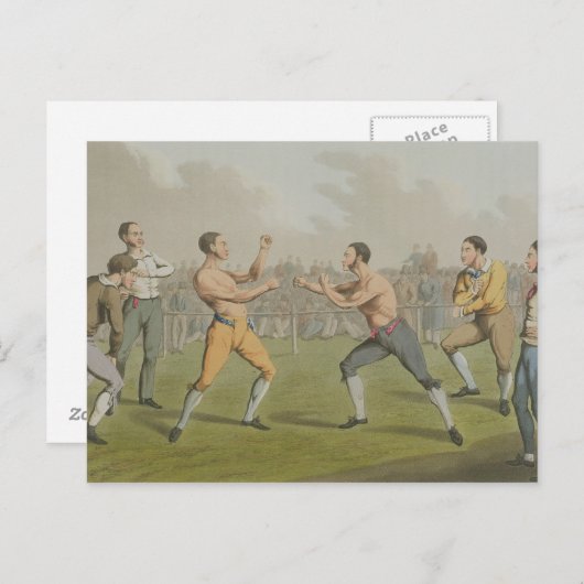 Carte Postale Un prix combat, aquatiné par I. Clark, pub. par Th (Devant / Derrière)