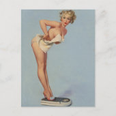 Carte Postale Un problème de poids, illustration de calendrier P (Devant)