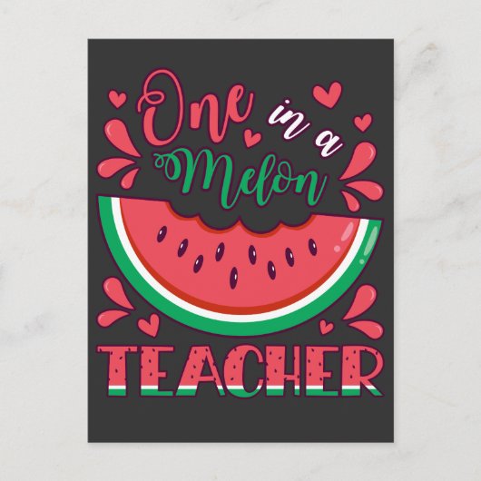 Carte Postale Un professeur de fête d'anniversaire dans un melon (Devant)