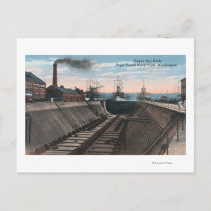 Carte Postale Un quai sec vide, chantier naval de la Marine