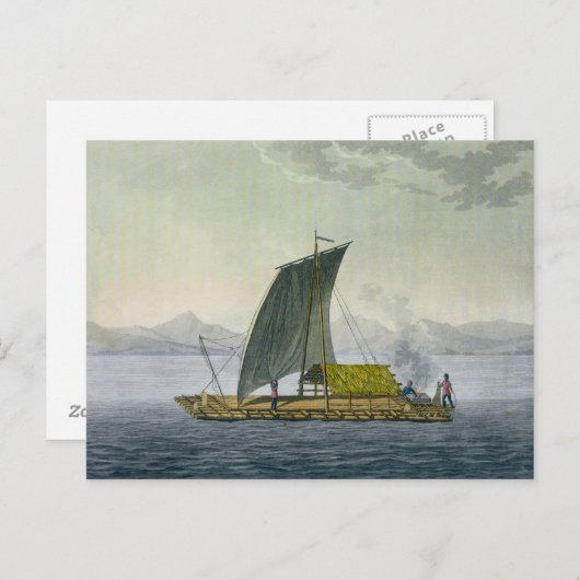 Carte Postale Un radeau quitte le port de Guayaquil, Equateur, p (Devant / Derrière)