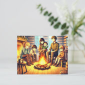 Carte Postale Un rassemblement de famille (Debout devant)