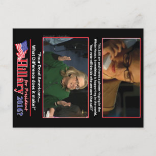 Carte Postale Un regard sarcastique sur Hillary présidente 2016