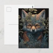 Carte Postale Un renard dans les lunettes (Devant / Derrière)