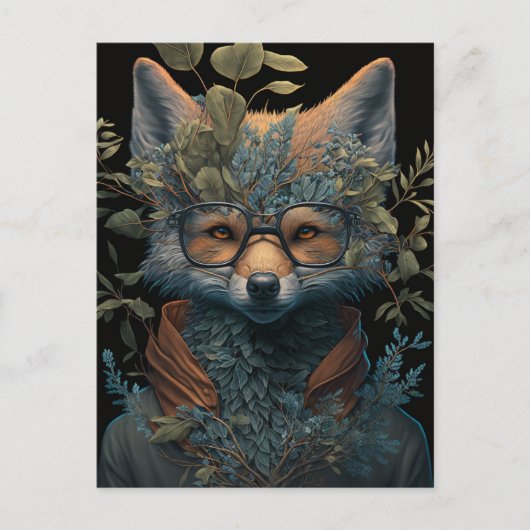 Carte Postale Un renard dans les lunettes (Devant)