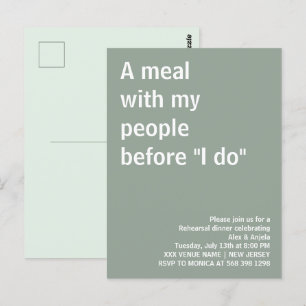 Carte Postale Un repas avec mes proches avant les réjouissances 