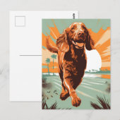 Carte Postale Un restaurant irlandais sur la plage (Devant / Derrière)