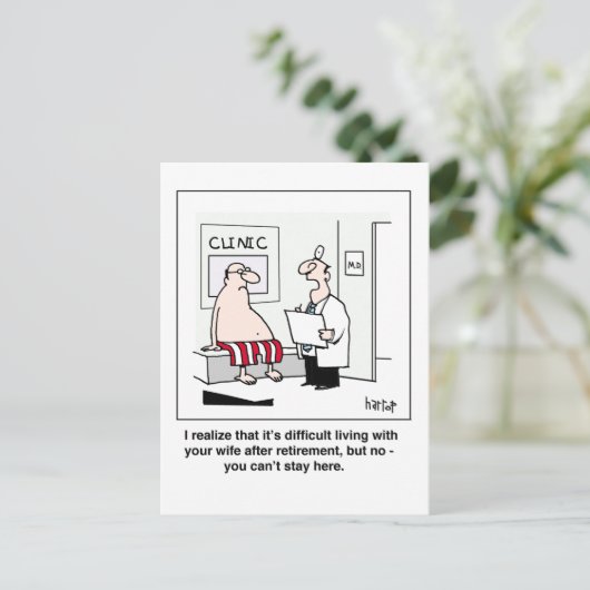 Carte Postale Un retraité chez le médecin (Debout devant)