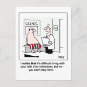 Carte Postale Un retraité chez le médecin (Devant)