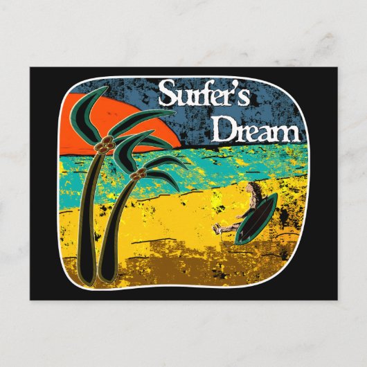 Carte Postale Un rêve de surfer (Devant)