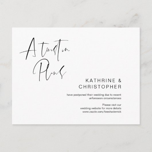 Carte Postale Un revirement dans les plans, le Mariage du minima (Devant)