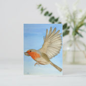 Carte Postale Un Robin en vol (Debout devant)