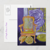 CARTE POSTALE UN ROSE VIOLENT À PARIS (Devant / Derrière)