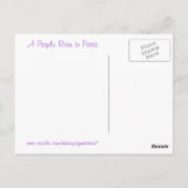 CARTE POSTALE UN ROSE VIOLENT À PARIS (Dos)