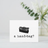 Carte Postale Un sac à main ? (Debout devant)