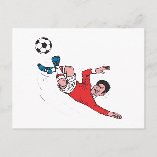 Carte Postale un sacré coup de pied de foot (Devant)