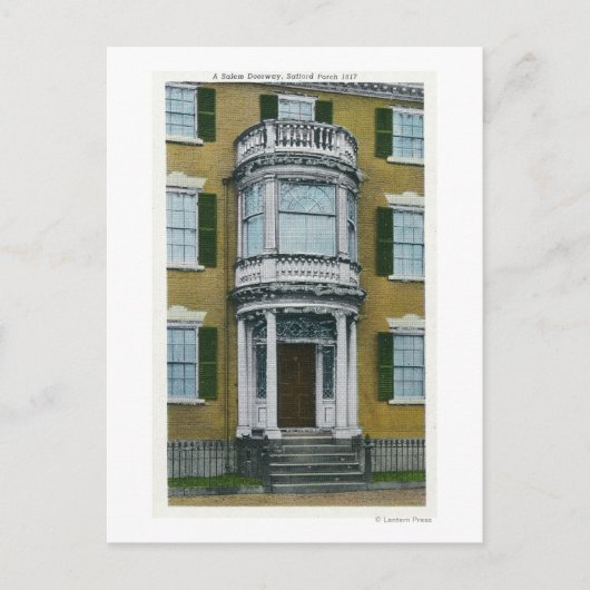 Carte Postale Un Safford Porch, une porte Salem (Devant)