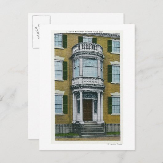 Carte Postale Un Safford Porch, une porte Salem (Devant / Derrière)