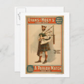 Carte Postale Un salon Match "Old Hoss" Scottish Bagpiper (Devant / Derrière)