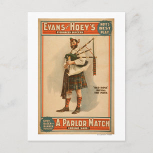 Carte Postale Un salon Match "Old Hoss" Scottish Bagpiper