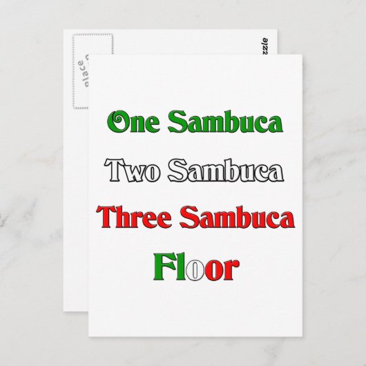 Carte Postale Un Sambuca (Devant / Derrière)