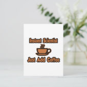 Carte Postale Un scientifique... juste ajouter du café (Debout devant)
