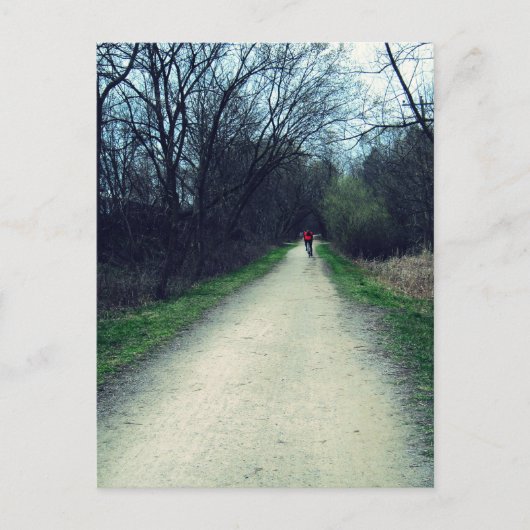 Carte Postale Un sentier cyclable dans un parc (Devant)