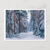 Carte Postale Un sentier neigeux dans la forêt (Devant)