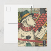 Carte Postale Un Shopping Vintage (Devant / Derrière)