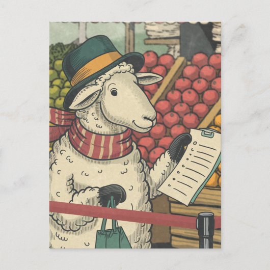 Carte Postale Un Shopping Vintage (Devant)