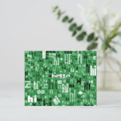 Carte Postale Un simple Hello Part Deux - Vert (Debout devant)