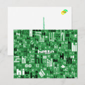 Carte Postale Un simple Hello Part Deux - Vert (Devant / Derrière)
