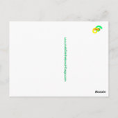Carte Postale Un simple Hello Part Deux - Vert (Dos)