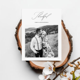 Carte Postale Un simple Merci photo Mariage