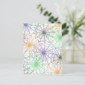 Carte Postale Un simple Motif Web d'Halloween Spider (Debout devant)
