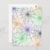 Carte Postale Un simple Motif Web d'Halloween Spider (Devant / Derrière)