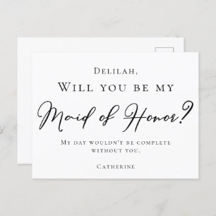 Carte Postale Un simple script noir sera-t-il ma servante d'honn