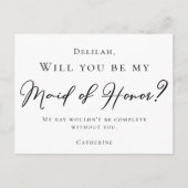 Carte Postale Un simple script noir sera-t-il ma servante d'honn (Devant)