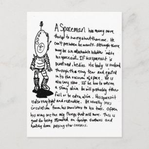 Carte Postale Un Spaceman