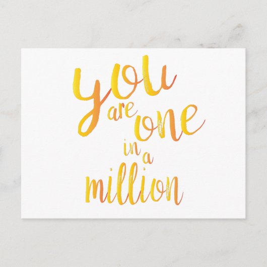 Carte Postale Un sur un million (Devant)