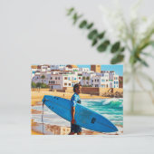 Carte Postale Un surfeur à Taghazout (Debout devant)