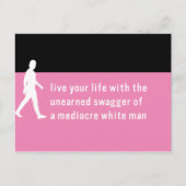 Carte Postale Un Swagger inconnu de Mediocre Blanc Guy / Power U (Devant)