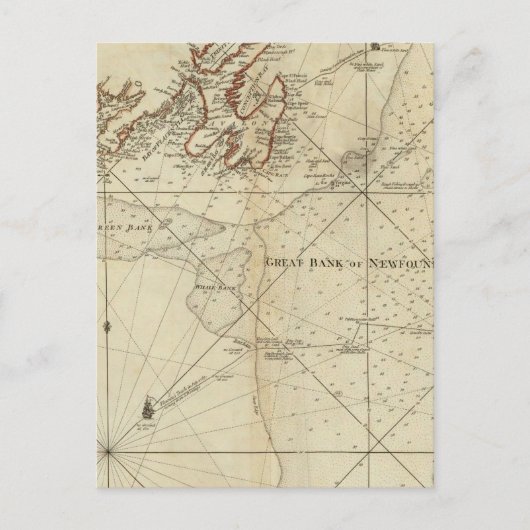 Carte Postale Un Tableau Des Banques De Terre-Neuve (Devant)