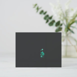 Carte Postale un tableau d'une fleur et d'un poisson sur un doss