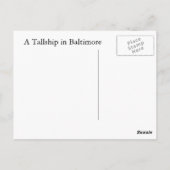 Carte Postale Un Tallship à Baltimore (Dos)