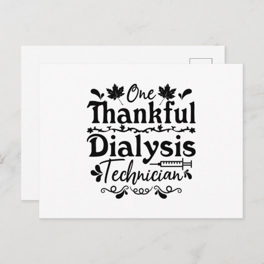 Carte Postale Un technicien de dialyse reconnaissant Technicien  (Devant / Derrière)