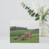 Carte Postale Un terrain de jeu agricole (Debout devant)