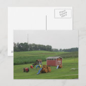 Carte Postale Un terrain de jeu agricole (Devant / Derrière)