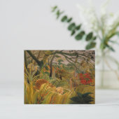 Carte Postale Un tigre dans une tempête tropicale | Henri Rousse (Debout devant)